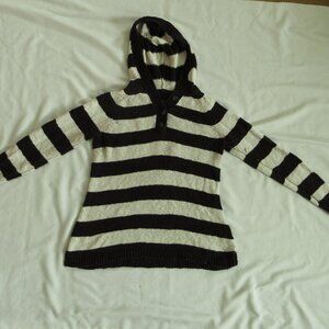 Style & Co B&W Cotton Hoodie Sweater - sz PM
